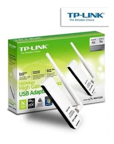 Wireless Adaptador Usb Tp-link Tl-wn722n 150mbps (antena Des