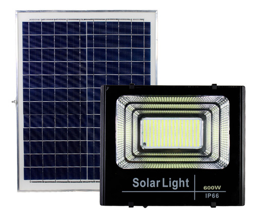 Reflector De Energía Solar Led De 600w Luz Fría P/exterior