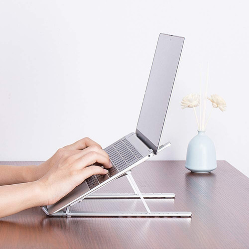 Imagen 2 de 10 de Soporte Para Notebook Tablet De Aluminio Regulable Universal
