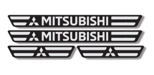 Embellecedores De Estribos Interior Autos Mitsubishi Negro 