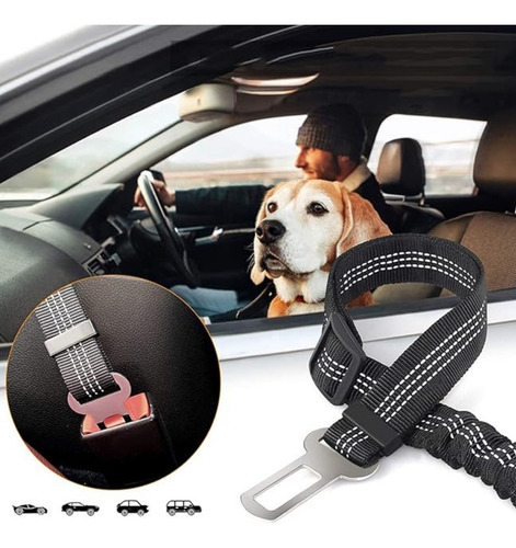 2 Cinturones De Seguridad Ajustables Para Perros - Automóvil