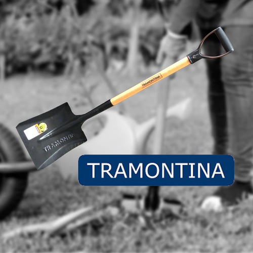 Pala Ancha Cabo de Madera De Carga Palear 71cm Tramontina