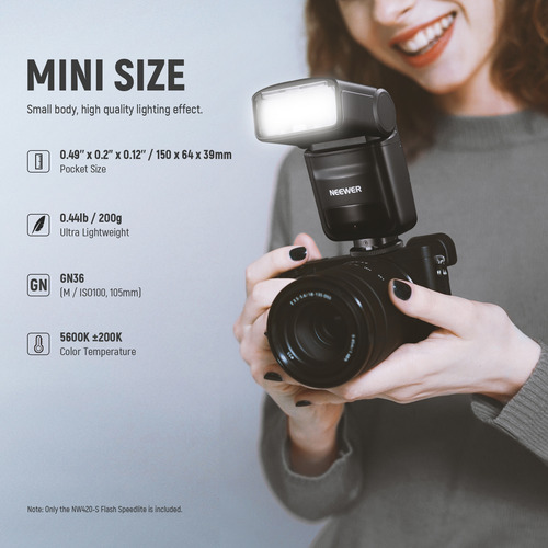 Neewer Nw420-s Mini Ttl Speedlite Flash Gn36 Hss Para Sony