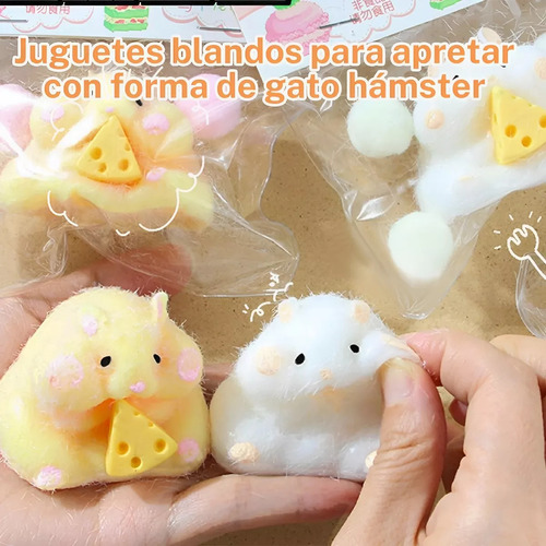2 Juguetes De Peluche Squeeze Hamster Y 2 X Cat Scratch Para