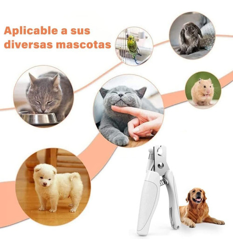 Cortauñas Para Perro Corta Uñas Canino Con Luz Led