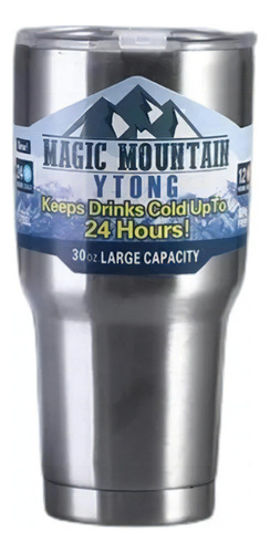 Copo Térmico Magic Mountain Ytong 900ml Com Tampa Imperdivel Cor Aço inox - Prata Aço Inox