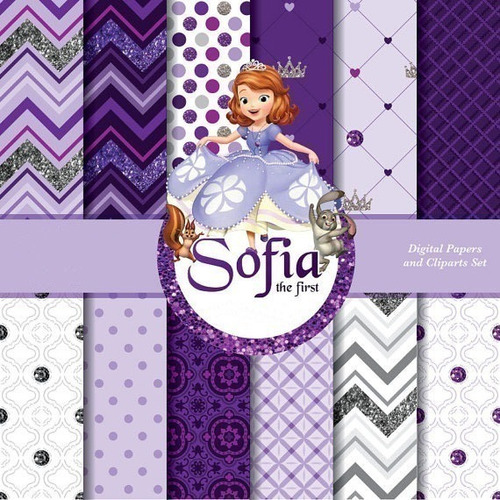 Kit Imprimible Princesa Sofia 10- 12 Fondos -5 Png-ver Promo