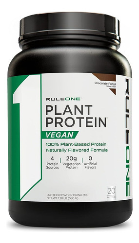 Rule One Vegan Proteína A Base De Plantas 20servs Sabor Chocolate Fudge