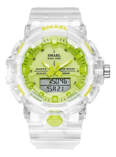 Smael Dial Grande Deportivo Reloj Genial Blanco Para Unisexo