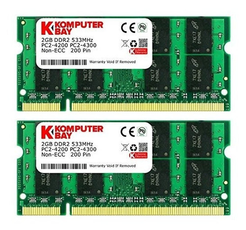 Komputerbay 4 Gb 2x 2 Gb Ddr2 533 Mhz Pc2-4200 Pc2-4300 Ddr2