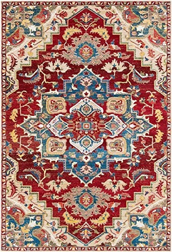 Alfombra Artistic Weavers Crafty-3 'x 5', Rojo, Naranja