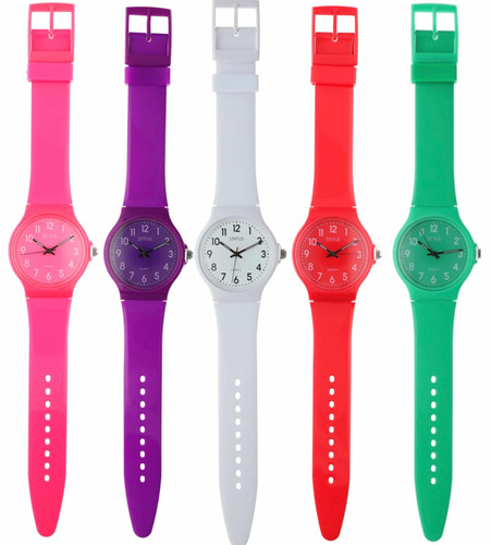 Reloj Con Números En Varios Colores Y Garantía Status S50g