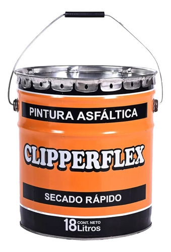 Pintura Asfaltica Secado Rapido Clipperflex 18 Lts Base Solv