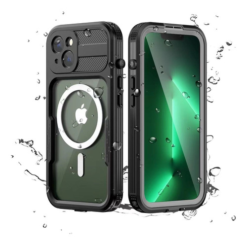 Capa Case Prova Dágua P/iPhone 15/ 15 Pro Max Proteção Magsa
