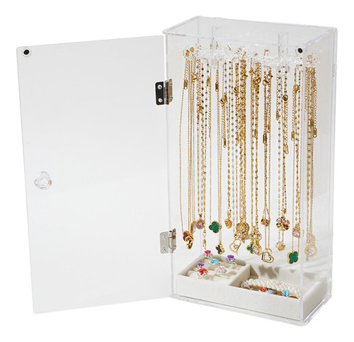 Soporte Para Collar De Acrílico, Caja De Almacenamiento De