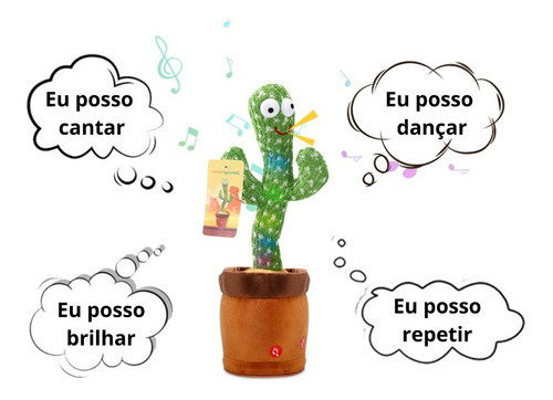 Caquito Repete A Fala, Dança E Toca Música Bluetooth Led
