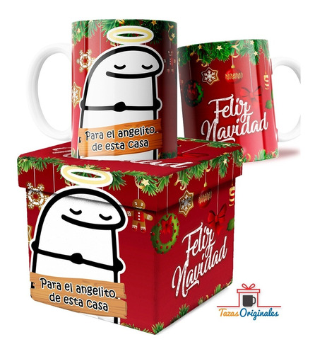 Regalos Navidad Hombre Caja Taza Personalizada Flork Chusco