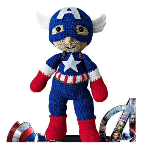 Amigurumi Crochet Capitán América