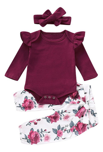 Conjunto De Mamelucos De Manga Larga Para Niñas, Pantalones