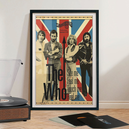Cuadro 60x40 Rock - The Who - Poster Concert Vintage