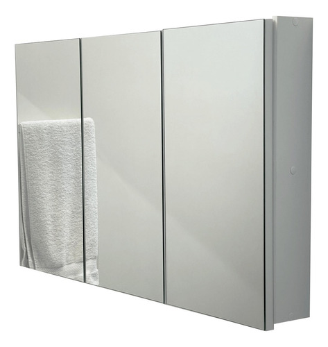 Armário Aéreo Banheiro Com 3 Portas De Espelho - 90cm Mdf