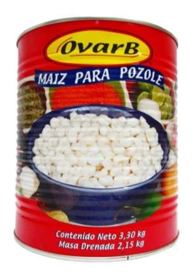 Maíz Blanco Precocido Y Descabezado Para Pozole Ovarb 3.3kg