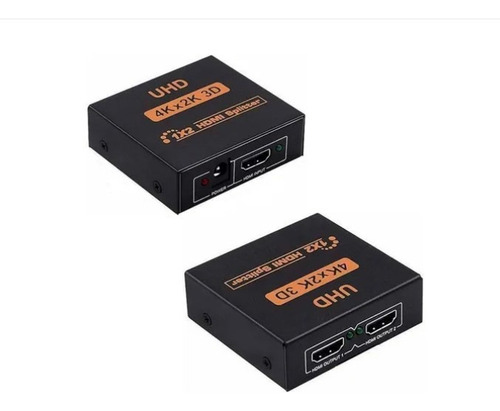 Splitter Multiplicador Amplificador 1x2 Hdmi Video 4k 2k 3d
