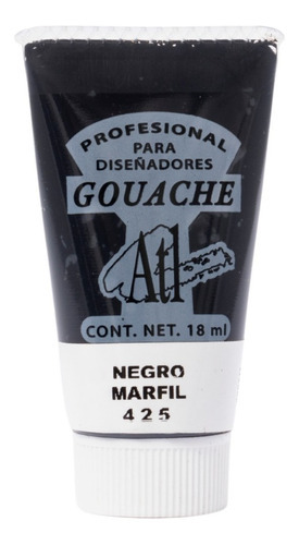 Pinturas Gouache Atl Semi Líquida Tubo 18ml Color Color Negro Marfil