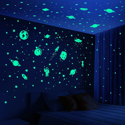 Pegatinas Que Brillan En La Oscuridad Honeyjoy, 260 Piezas