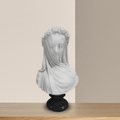 Nova Estatua De Busto De Dama Velada Regalo De Inauguración