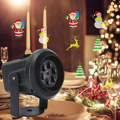 Imagen 2 de 4 de Proyector Reflector De Figuras De Navidad Giratorias.