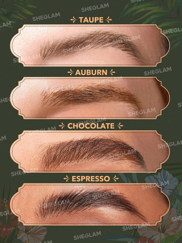 Lápiz delineador de cejas Sheglam Frida Kahlo Shein de color chocolate