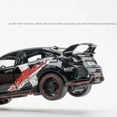 Modelo De Coche De Aleación Civic Type-r Con Luz Y Sonido-
