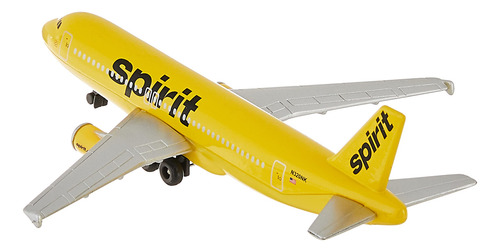 Spirit Airlines - Avión De Fundición A Presión Amarillo