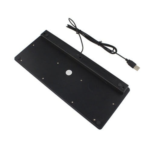Slim Negra Usb Silencioso Con Cable Mini Teclado Para Notebo
