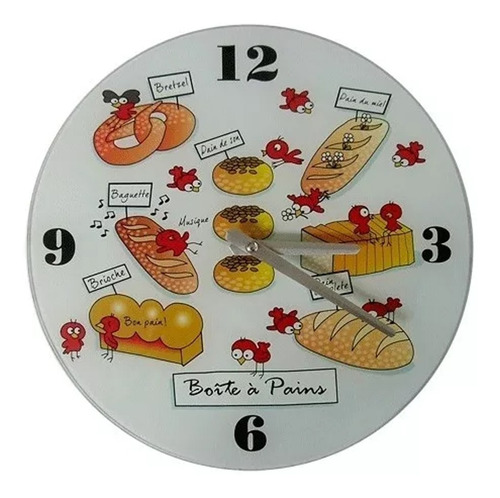 Reloj De Pared Cocina Fashion Cristal