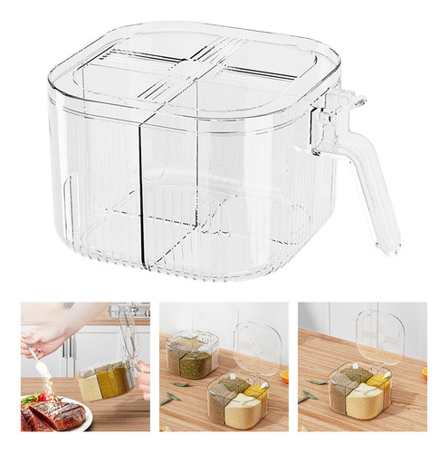 Caja De Condimentos Con Tapa, Tarro De Especias Con Asa,