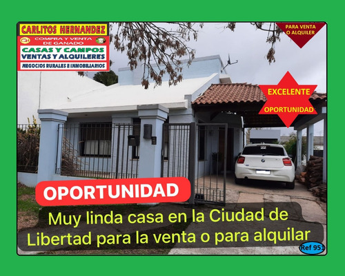 Ref 951) ** A - V - Oportunidad Muy Linda Casa En La Ciudad De Libertad - San José Para La Venta O Para Alquilar 