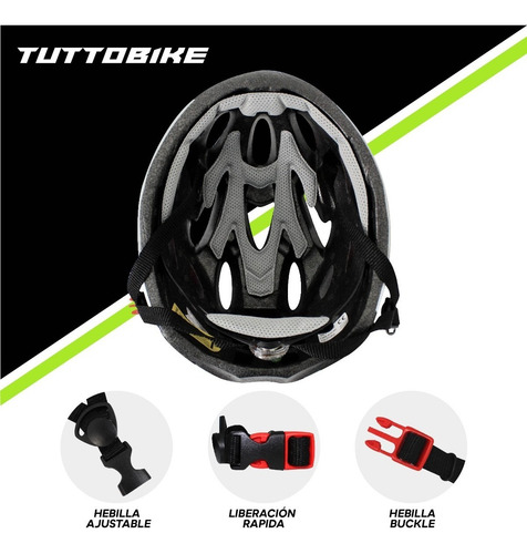 Casco Bicicleta Ruta Y Montaña Luz Led Y Visor Ciclismo Monk