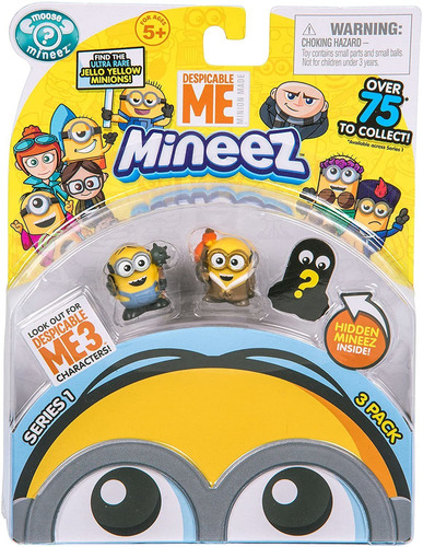 Muñecos Minions Mineez Pack X 3 Figuras Coleccionables