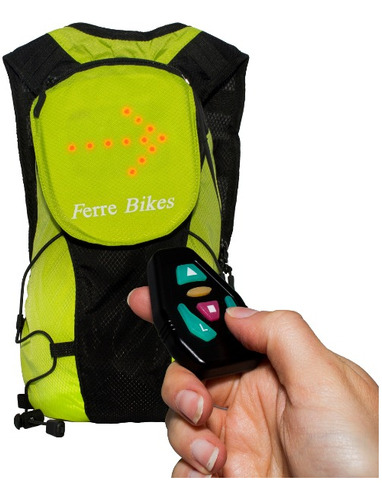 Mochila Con Señalética De Transito Para Bicicleta