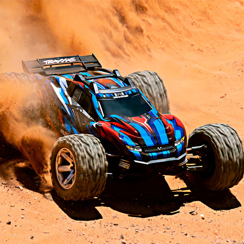 Traxxas 1/10 Rustler 4x4 VXL Box Tai TSM Modelo de Carro
