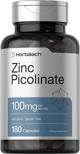 Zinc Picolinato 100 Mg 180 Cápsulas Picolinate