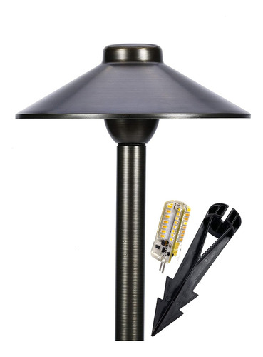 Luz Led 12v Latón Macizo Para Camino