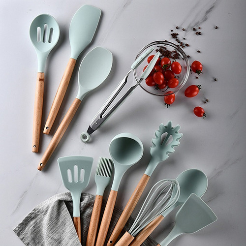 Set De Utensilios De Cocina De Silicona 12 Unidades Cuchara