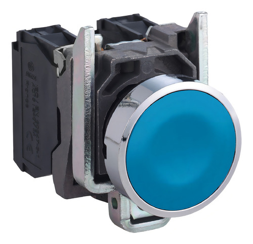 Xb4ba61 Push Button, Harmony Xb4, Metal, Flush, Blue, 22mm