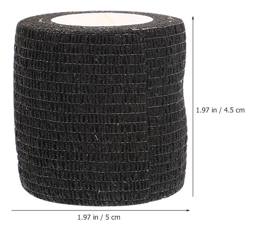 Cinta Venda Elástica Cohesiva Autoadherible 4.5m* 5cm 12pcs Negro