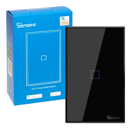 Sonoff T3 Negro Interruptor Wifi Rf 1 Boton Alexa Google