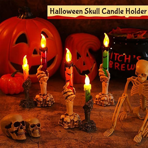 Lámpara Calavera Mano Fantasma Halloween 5