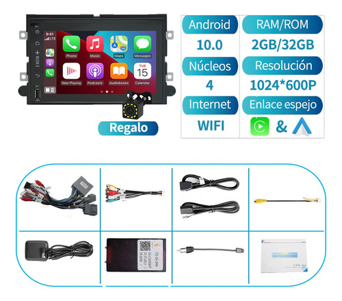 Câmera Estéreo Carplay De 2 Gb Para Gps Ford F150